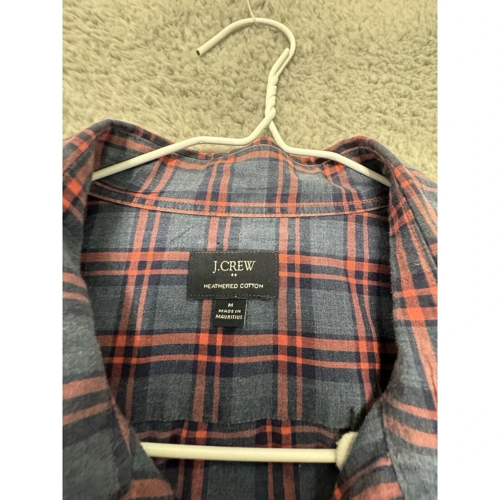 J. Crew Shirt Mens Medium Heathered Plaid Long Sleeve‎ Button Down Cotton